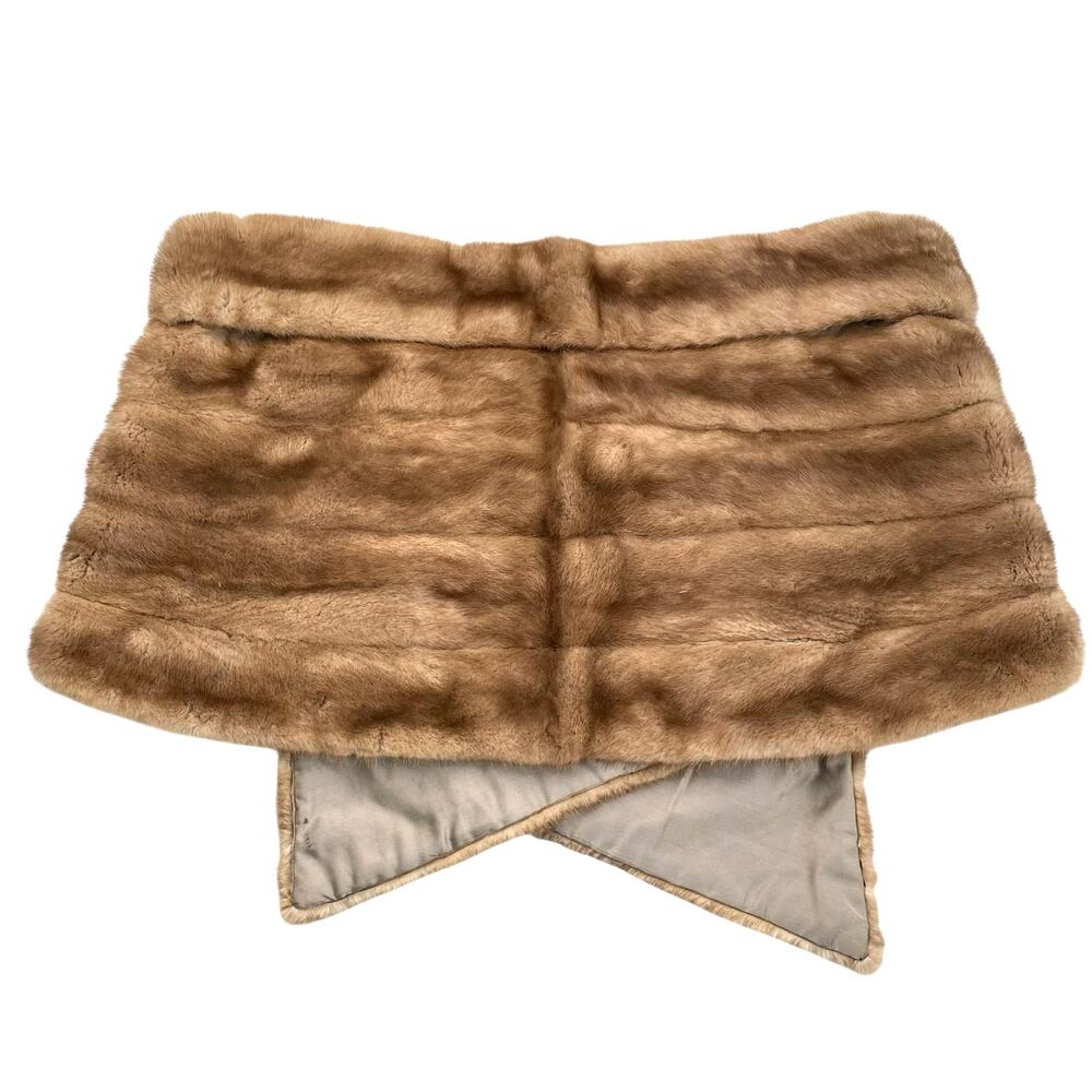 Vintage John Baldwin Ranch Mink Brown Fur Stole Wrap